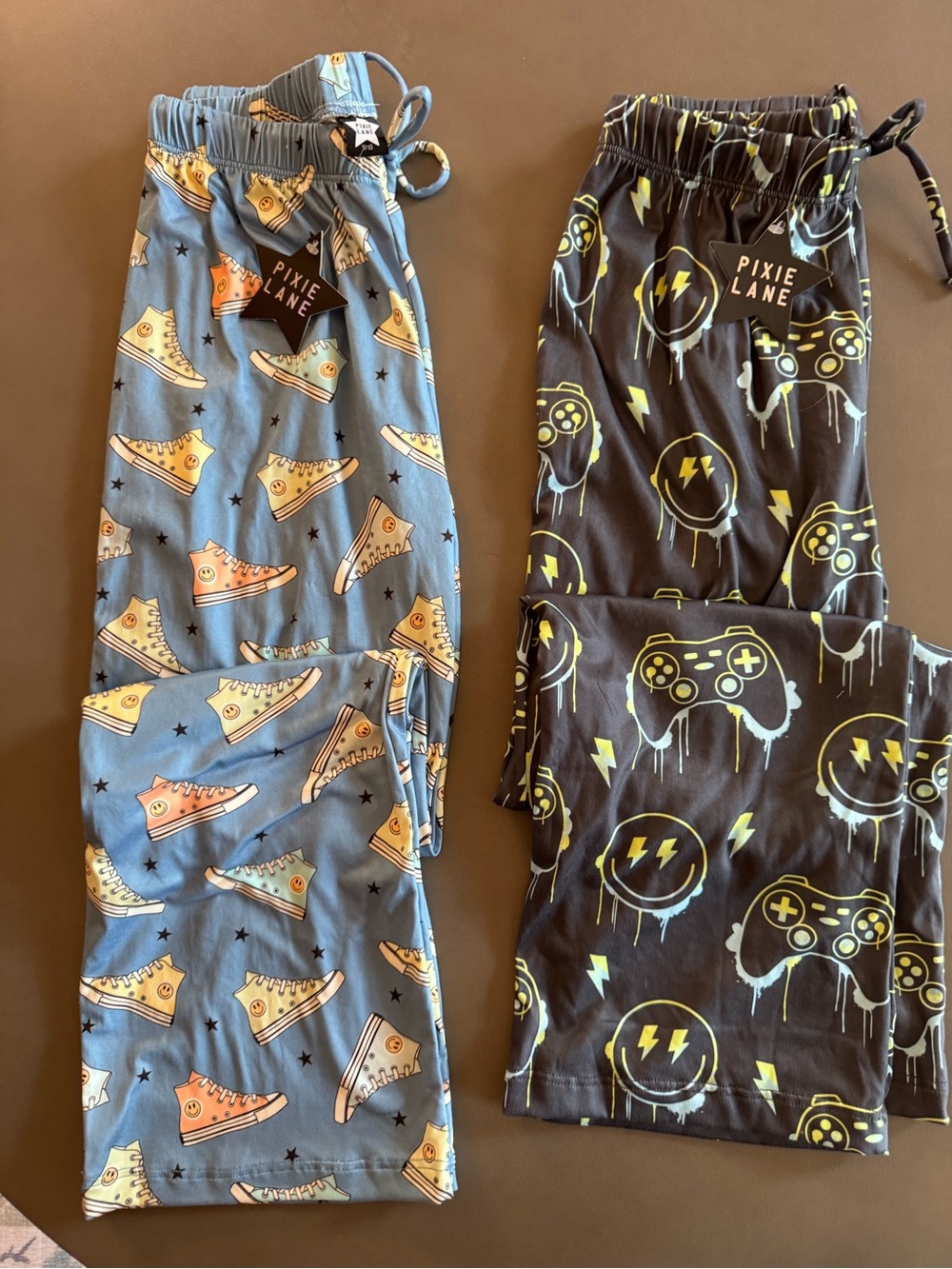 NWT Pixielane Kids' Blue Sneaker Print Pajama Pants